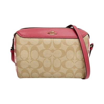 COACH コーチ ショルダーバッグ シグネチャー F76630 ピンク×ベージュ