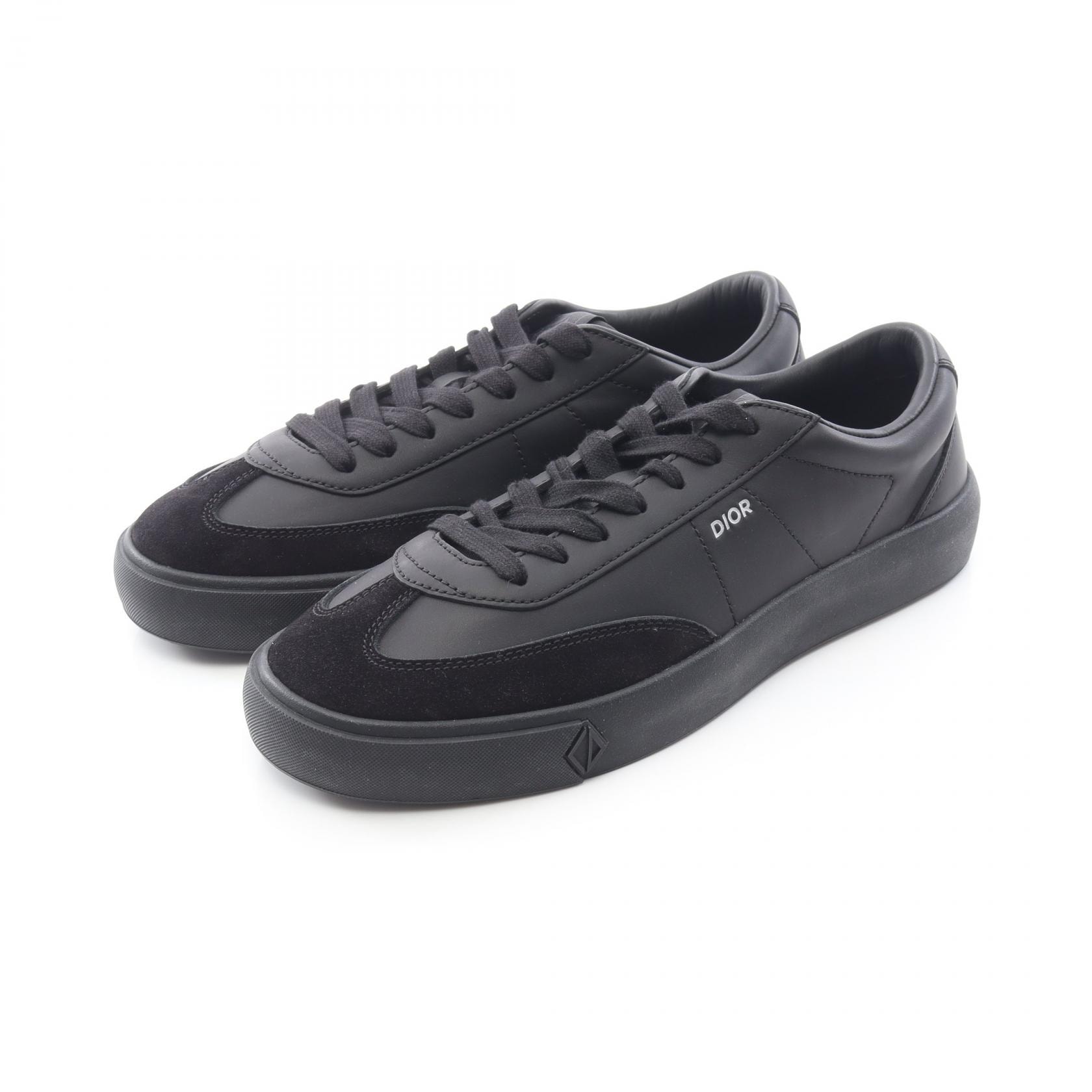 ディオール Dior CDダイヤモンド スニーカー 靴 レザー スウェード メンズ ブラック系 【中古】