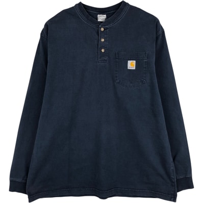 古着 カーハート Carhartt ヘンリーネック ロングTシャツ ロンT メンズL相当/eaa630575