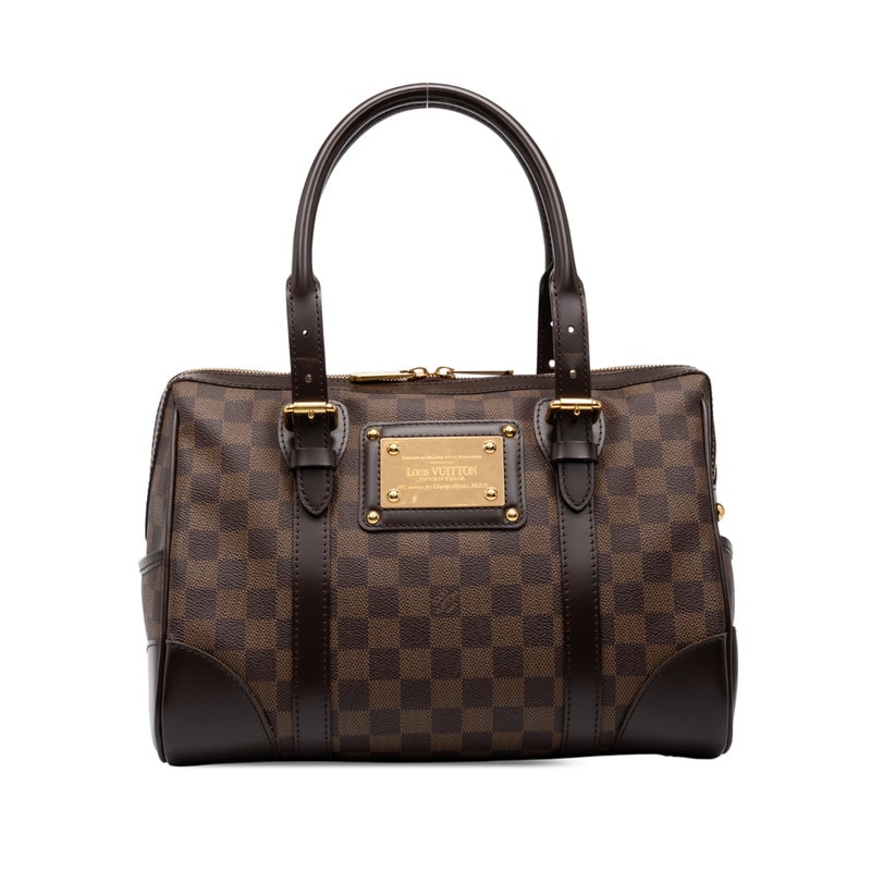ルイ ヴィトン ダミエ バークレー ハンドバッグ ミニボストンバッグ N52000 ブラウン PVC レザー レディース LOUIS VUITTON 中古