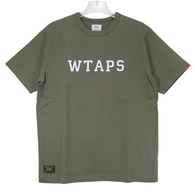 新品 WTAPS ダブルタップス 15SS DESIGN SS 06/TEE.COTTON 151ATDT-CSM04S デザイン ショートスリーブ クルーネック Tシャツ オリーブドラブ カットソー 半袖 サイズL