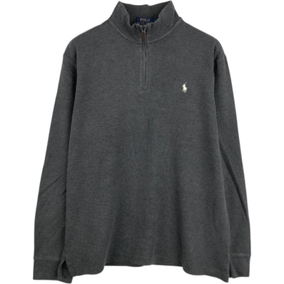 古着 ラルフローレン Ralph Lauren ESTATE RIB ハーフジップスウェットシャツ トレーナー メンズL相当/eaa676257