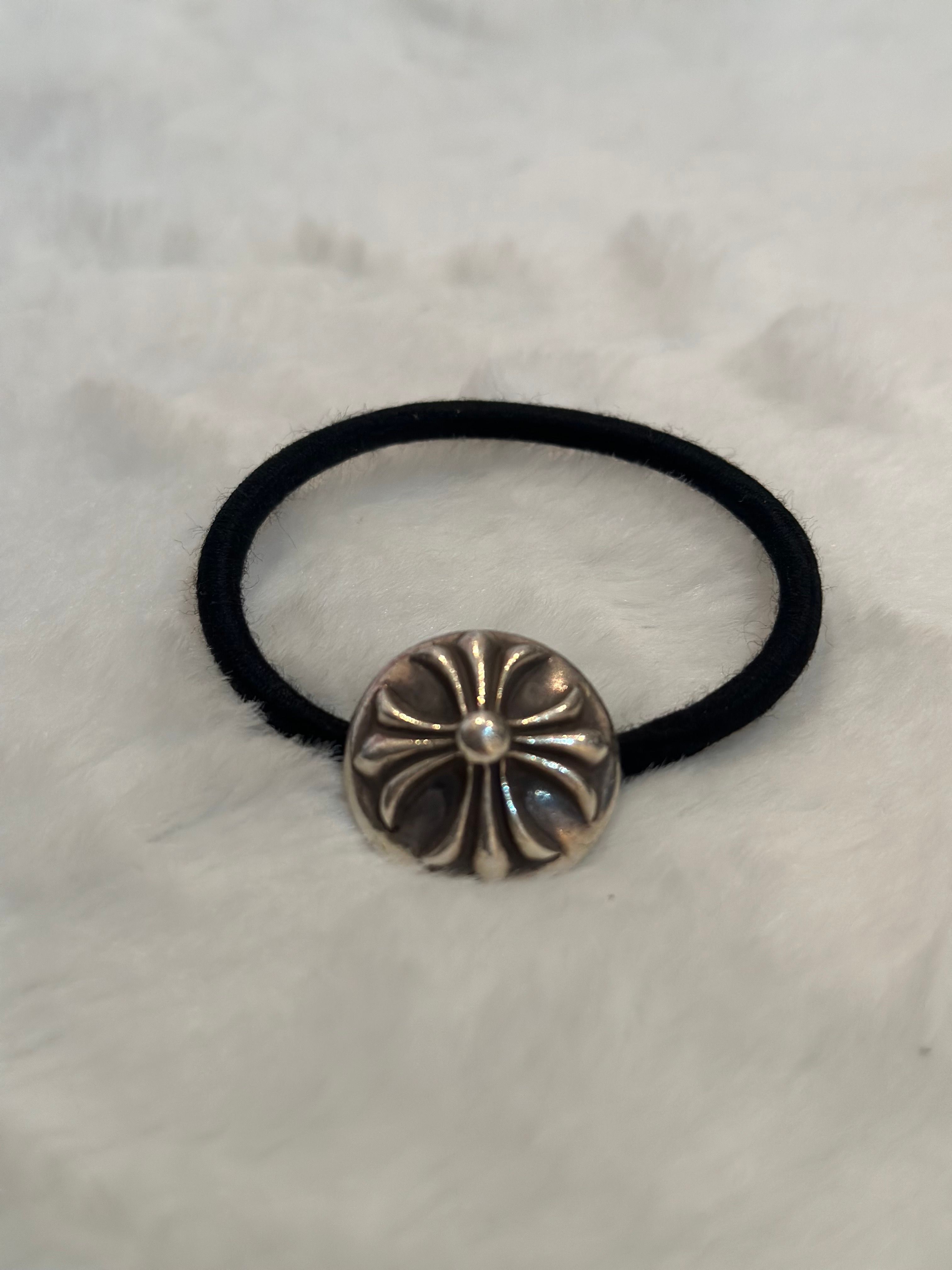 Chrome Hearts Hair Band # 2 Cross Bracelet "Black"