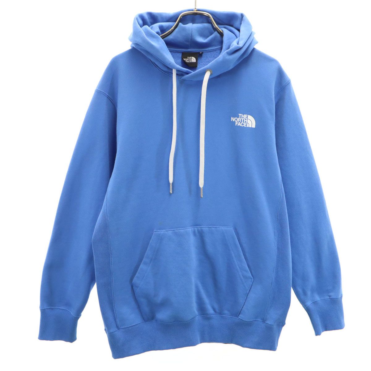 THE NORTH FACE ノースフェイス バック スクエアロゴ 長袖 スウェットパーカー S ブルー系 アウトドア NT12336