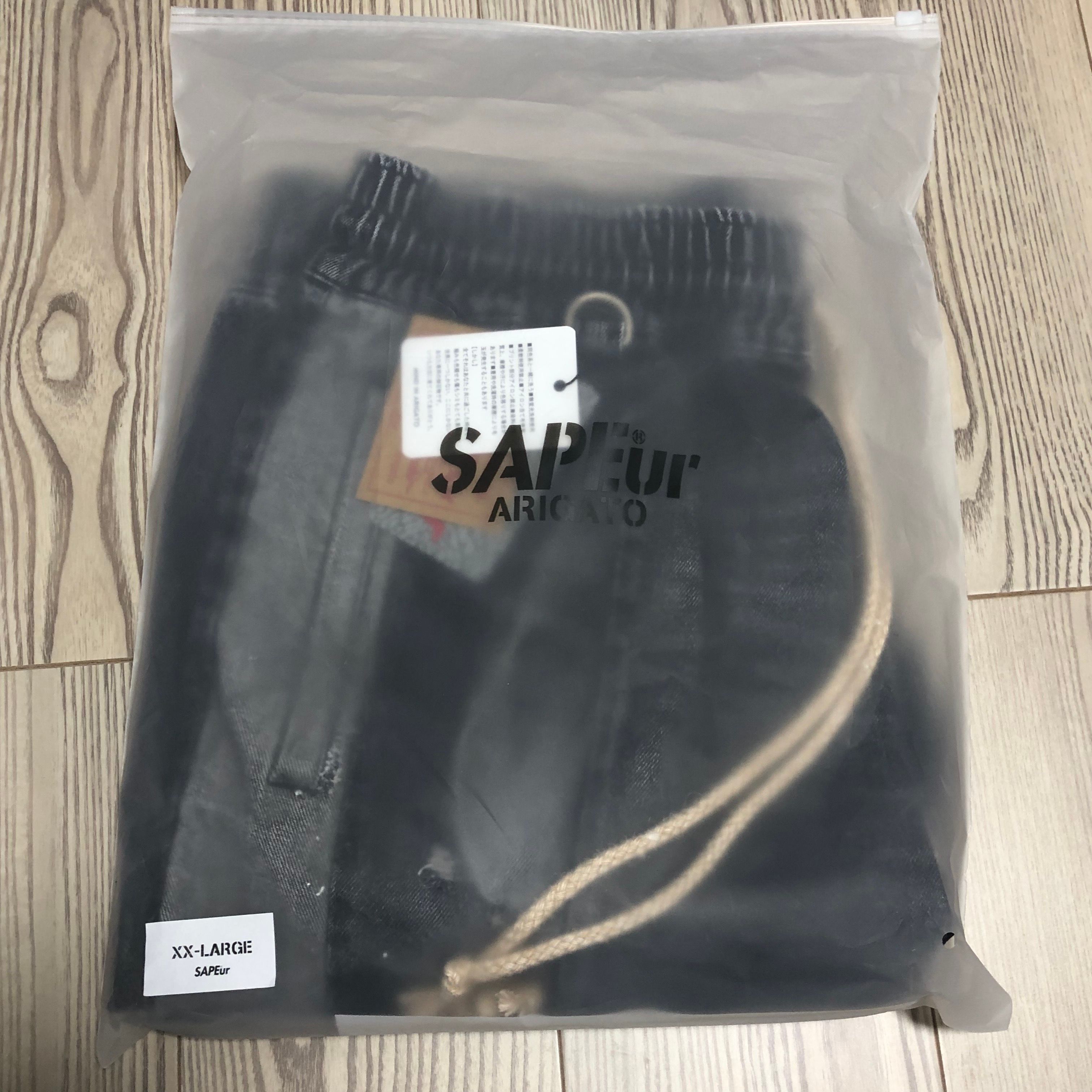 SAPEur DENIM TRACK PANTS "Black"