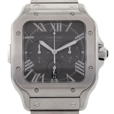 カルティエ サントス・ドゥ・カルティエクロノグラフ XL JAPAN LTD WSSA0078 SS 自動巻