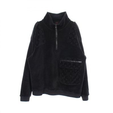 ルイ・ヴィトン LOUIS VUITTON モノグラム エンボス加工 ハーフジップ ブルゾン 衣料品 アウター コットン メンズ ブラック系 RM191 JZA HGY82W 【中古】