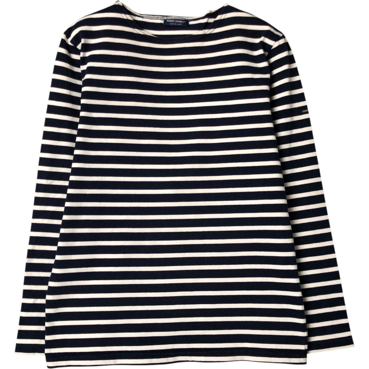 古着 セントジェームス SAINT JAMES ボーダー柄 ロングTシャツ ロンT フランス製 メンズS相当/eaa581088