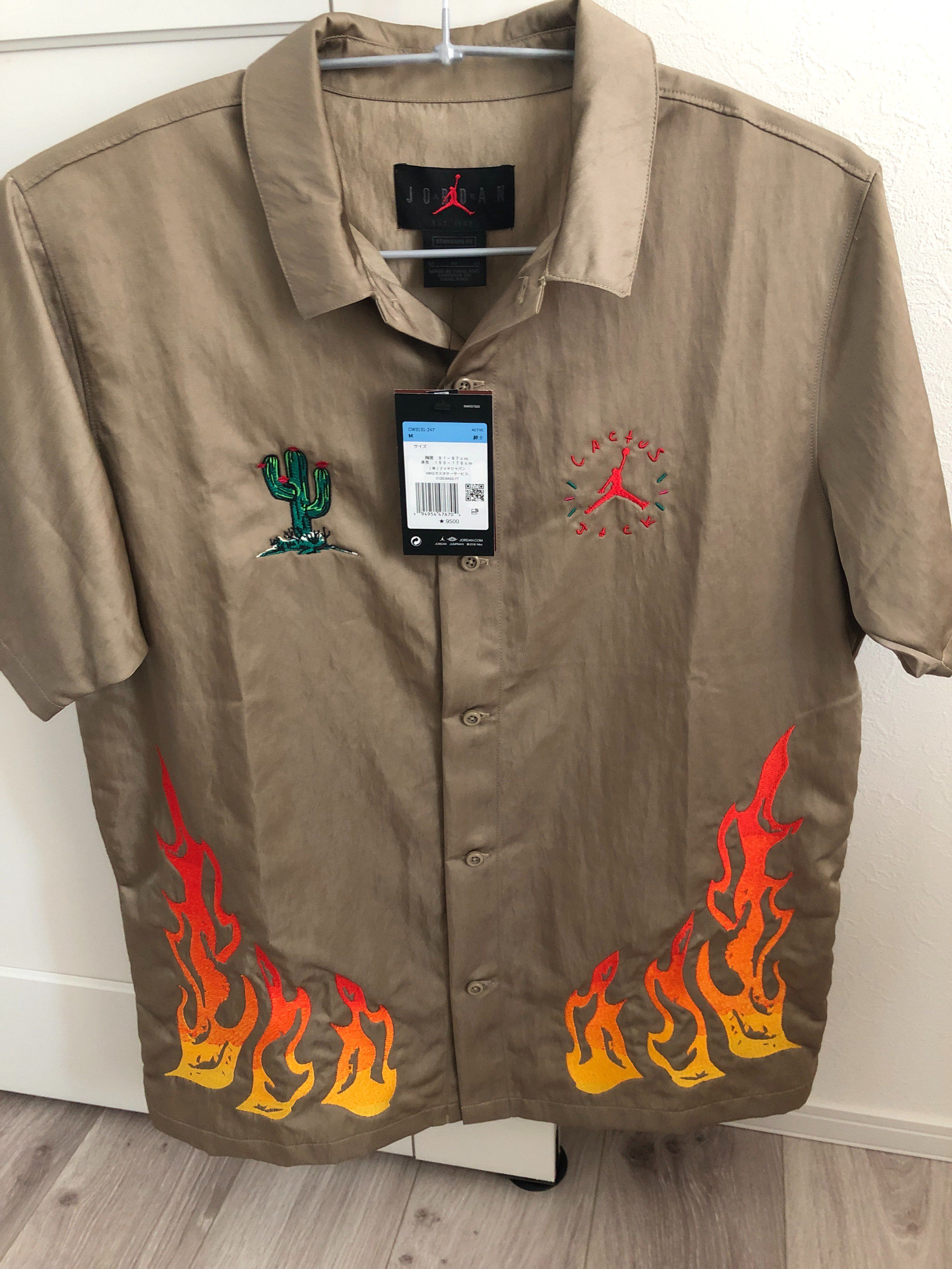 Air Jordan x Travis Cactus Jack Button Down Shirt "Khaki Desert"