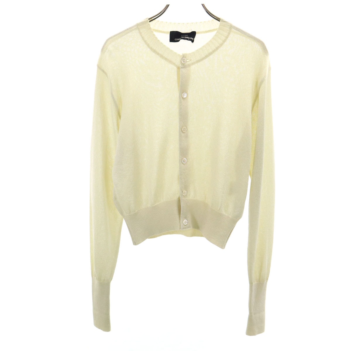 tricot COMME des GARCONS トリコットコムデギャルソン 1990年 90s 日本製 オールド 長袖 ニットカーディガン ライトイエロー系