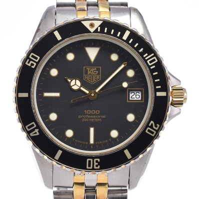 タグホイヤー TAG HEUER 980.020B 1000シリーズ プロフェッショナル ブラック クォーツ メンズ 内箱付き 腕時計 K#147822