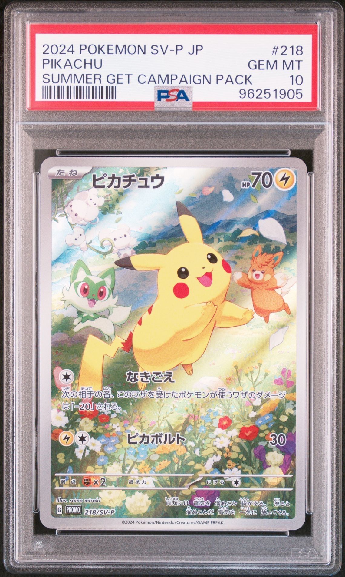 ピカチュウ P [SV-P 218](プロモカードパック「ポケカの夏がキタ!プロモカードGetキャンペーン!」)