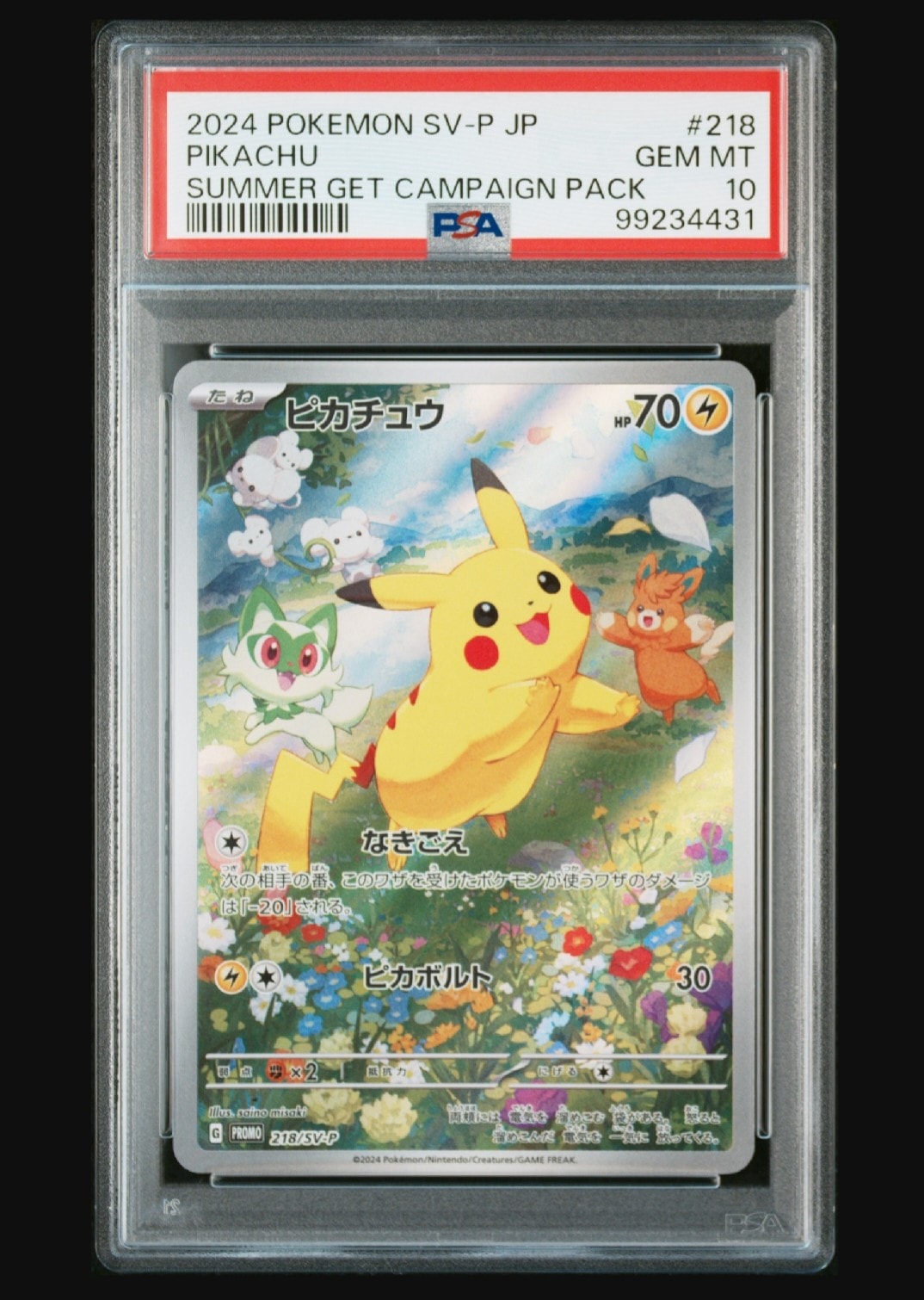 ピカチュウ P [SV-P 218](プロモカードパック「ポケカの夏がキタ!プロモカードGetキャンペーン!」)