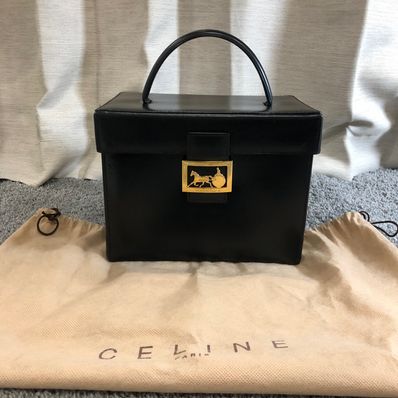 CELINE Vanity Hand Bag "Black"