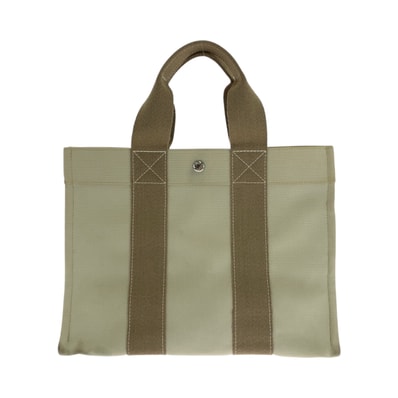 美品 HERMES エルメス ボラボラPM ベージュ アイボリー シルバー金具 キャンバス トートバッグ ハンドバッグ 501875 【中古】