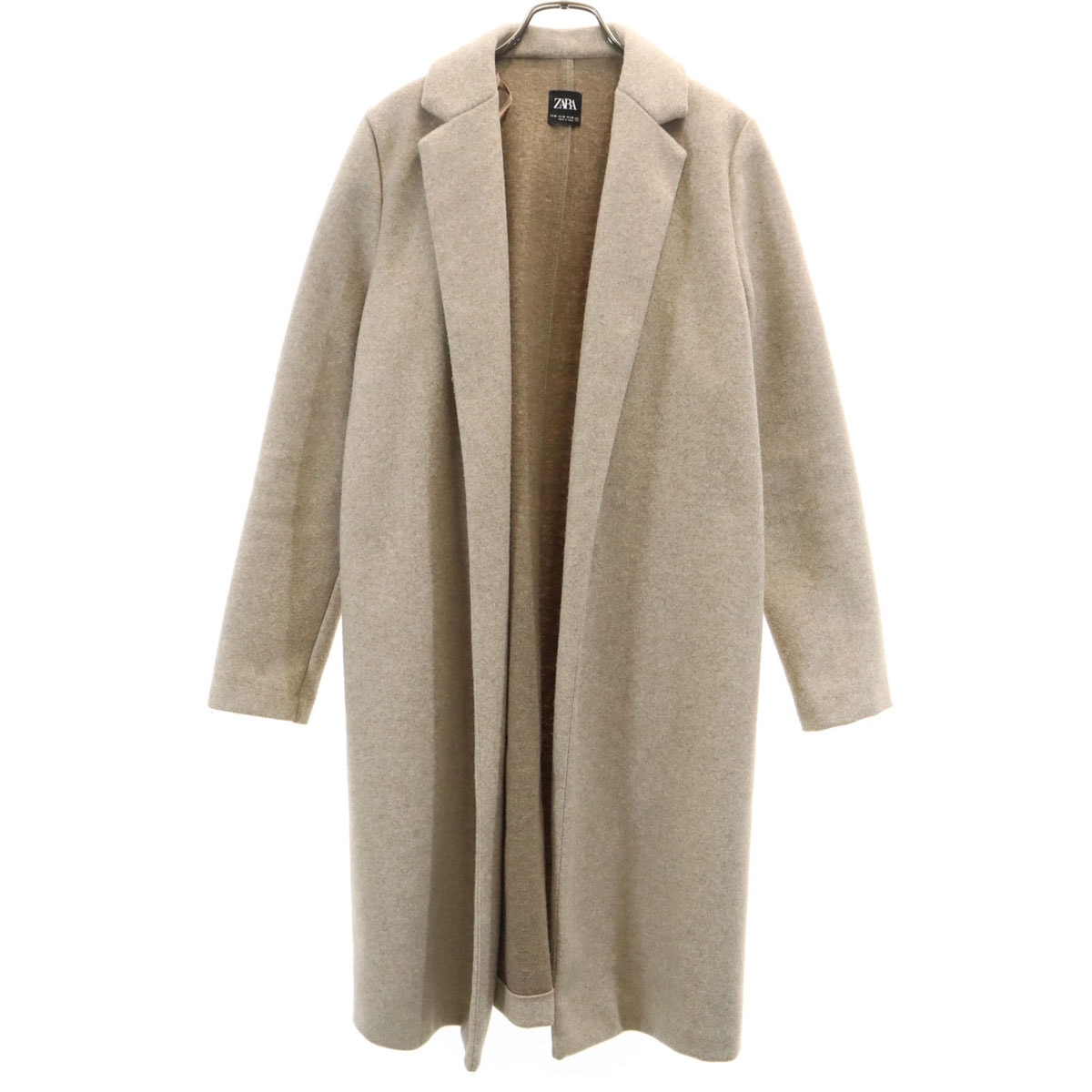 ZARA ザラ ラペルカラー コート M グレージュ