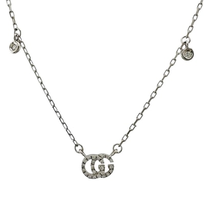 グッチ GGランニング ネックレス 18金 K18ホワイトゴールド レディース GUCCI 中古
