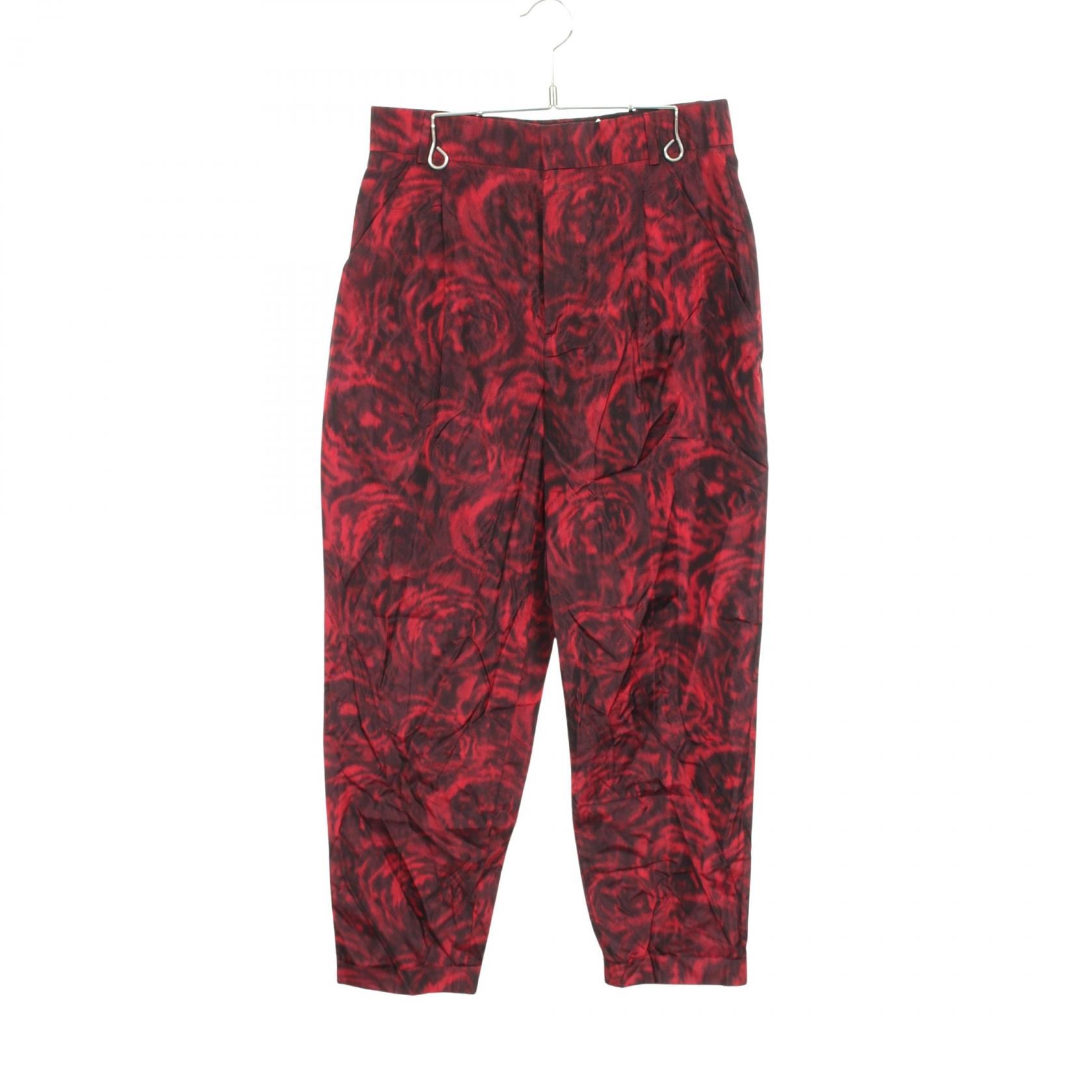 ディオール Dior 総柄 パンツ 衣料品 ボトムス シルク メンズ レッド系 / ブラック系 【中古】