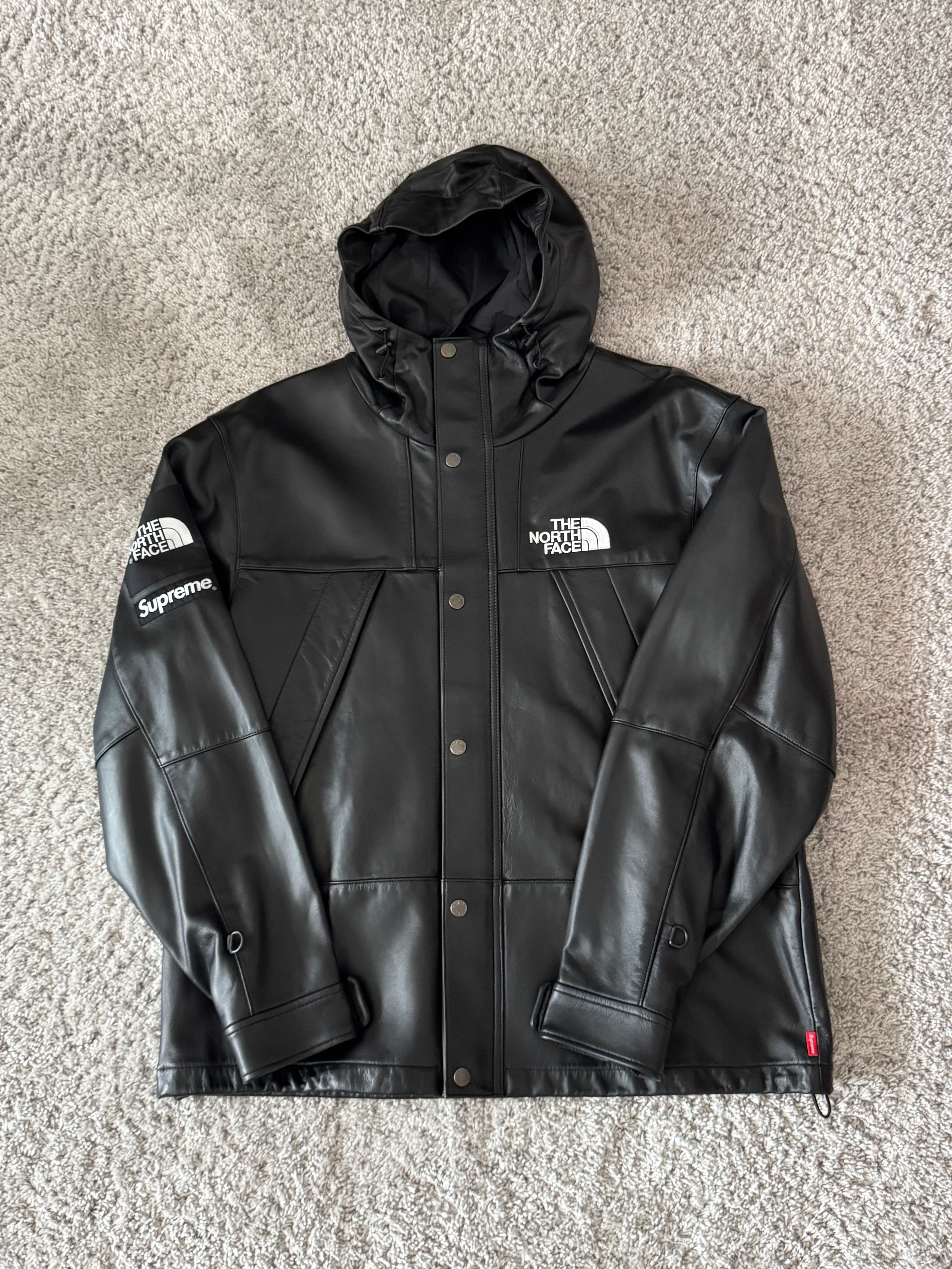Supreme x The North Face Leather Mountain Parka "Black"