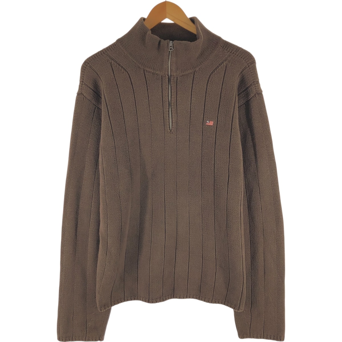 古着 ラルフローレン Ralph Lauren POLO JEANS COMPANY コットンニットハーフジップセーター メンズL相当/eaa501768