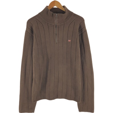 古着 ラルフローレン Ralph Lauren POLO JEANS COMPANY コットンニットハーフジップセーター メンズL相当/eaa501768