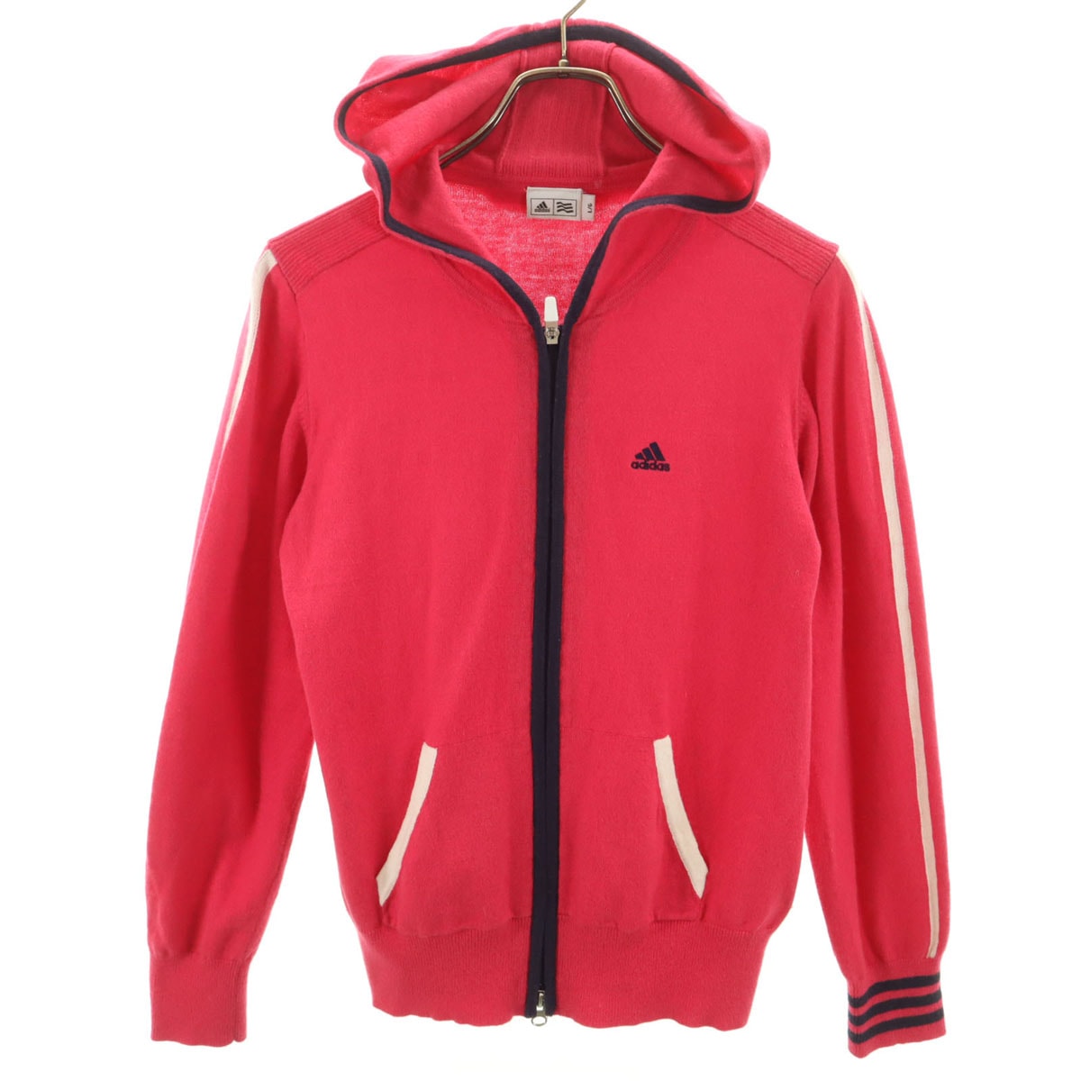 adidas アディダス ゴルフ ニット ジップパーカー L ピンク