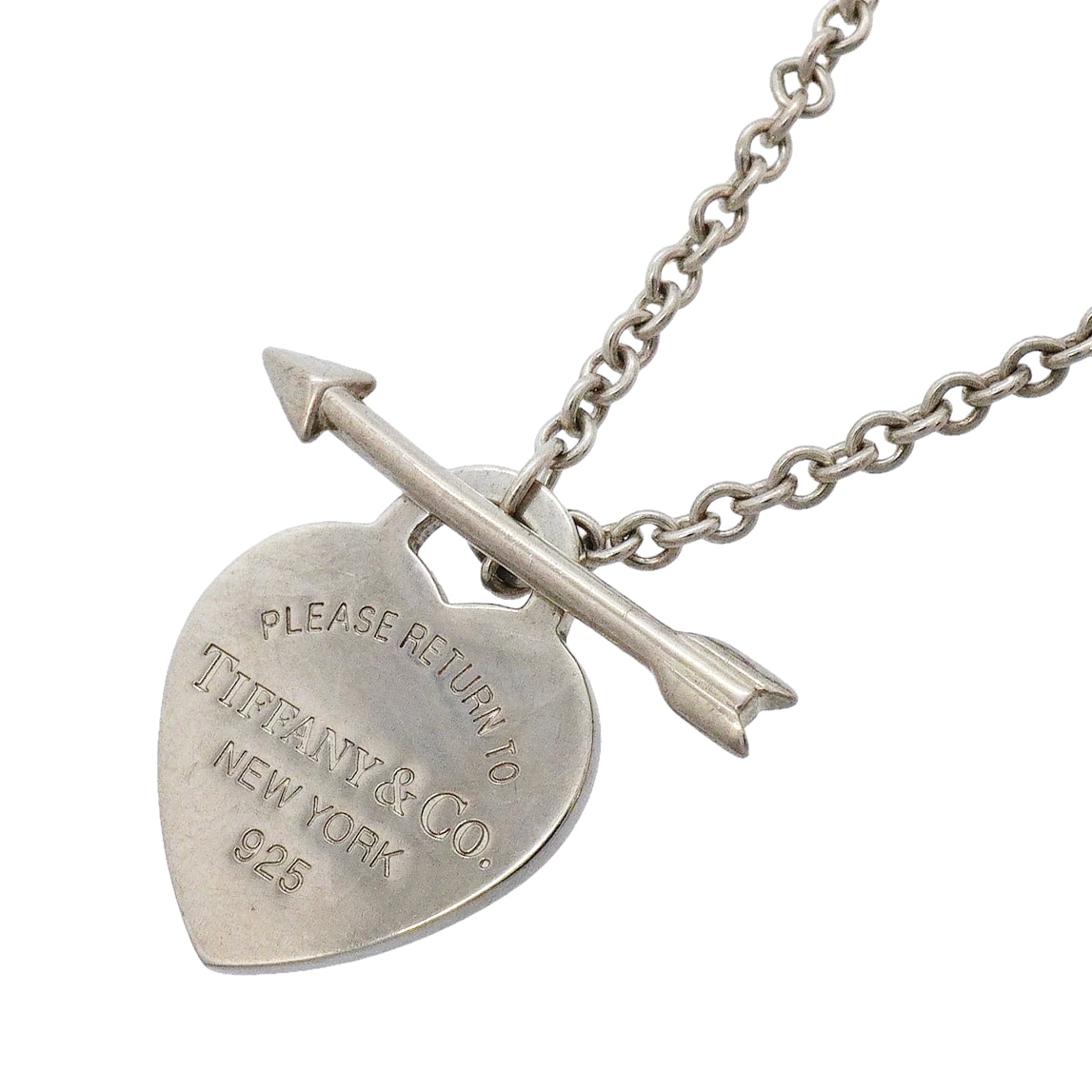★SALE【6jgb0359-k】ティファニー ネックレス リターントゥハート/アロー シルバー925【中古】レディース