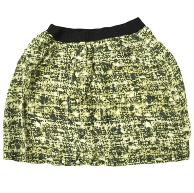 TOGA PULLA トーガ プルラ 日本製 プリントキュプラミニスカート TP02-FG271 Free BLACK/YELLOW イージー ボトムス g22624