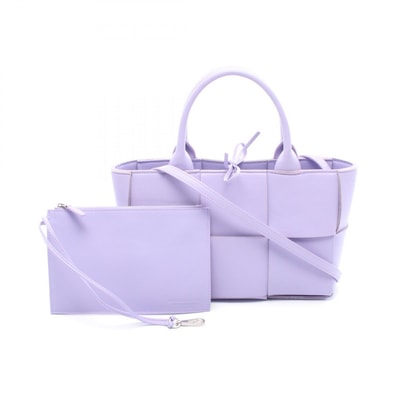 ボッテガヴェネタ BOTTEGA VENETA ミニアルコ トートバッグ バッグ レザー レディース パープル系 709337VCQC22916 【中古】