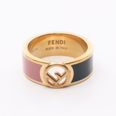 フェンディ FENDI エフ イズ フェンディ リング・指輪 ジュエリー GP(ゴールドメッキ) レディース ゴールド系 / ピンク系 / グリーン系 【中古】