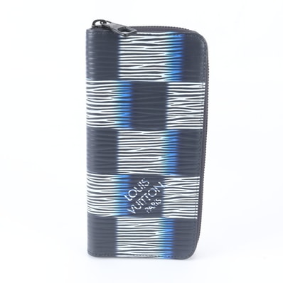 Louis Vuitton Zippy Wallet Vertical Damier Rush Epi XL Leather "Blue Moon"