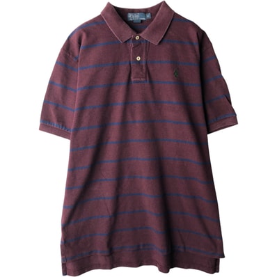 古着 ラルフローレン Ralph Lauren POLO by Ralph Lauren 半袖 ボーダー ポロシャツ メンズXL相当/eaa637477