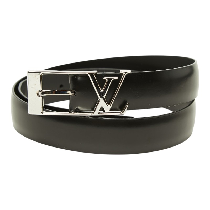 ルイ ヴィトン サンチュール アナグラム ベルト サイズ:85/34 M9840 ブラック レザー レディース LOUIS VUITTON 中古