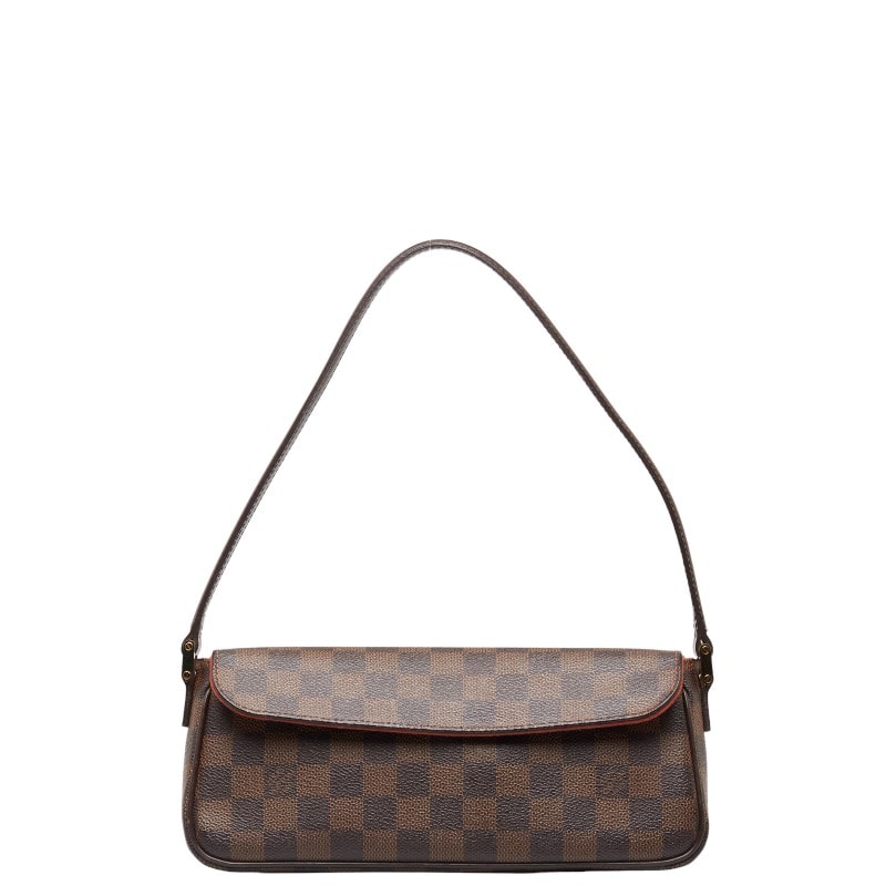 ルイ ヴィトン ダミエ レコレータ ショルダーバッグ ハンドバッグ N51299 ブラウン PVC レザー レディース LOUIS VUITTON 中古