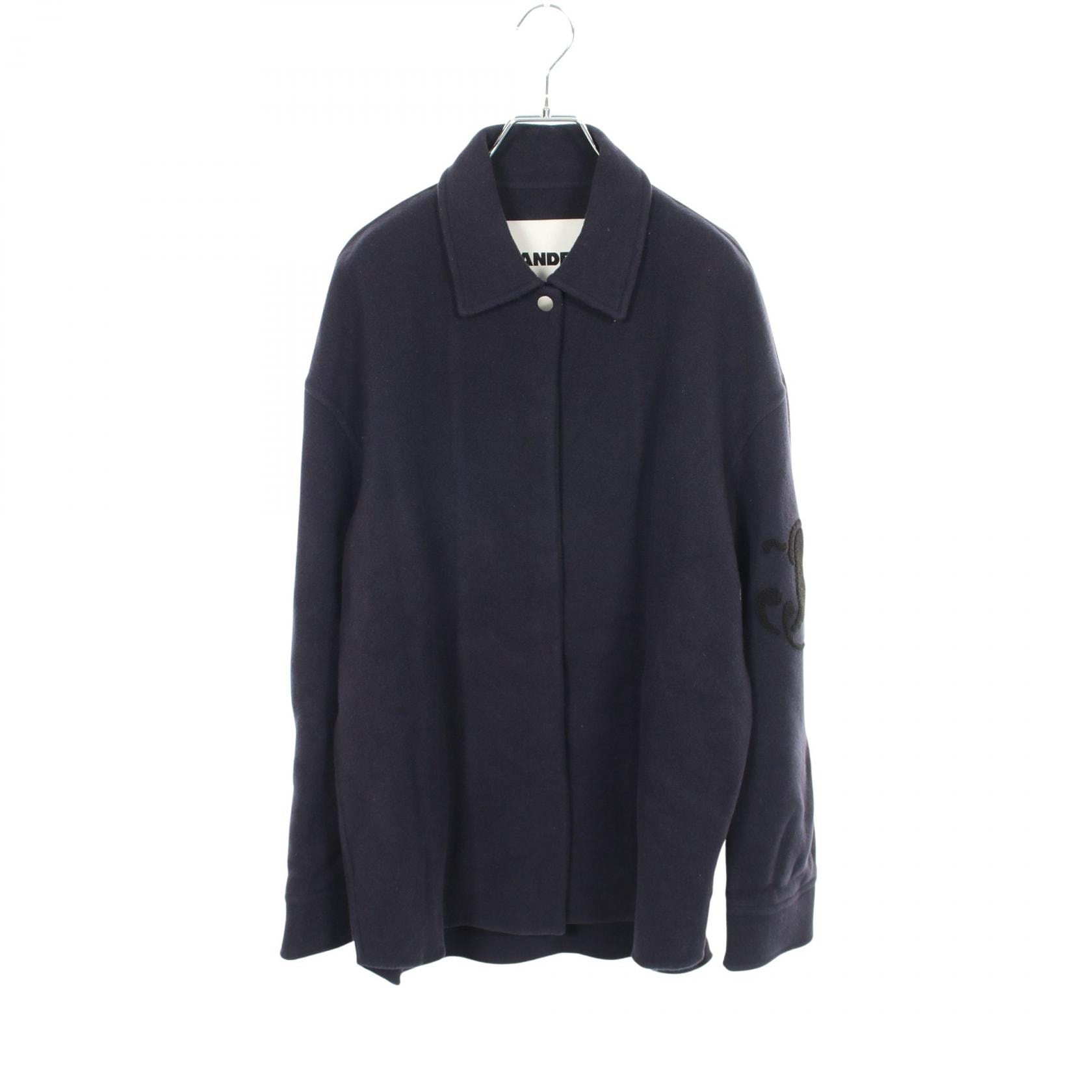 ジルサンダープラス JIL SANDER+ アームロゴ 衣料品 アウター ウール レディース ネイビー系 J40BN0129 【中古】