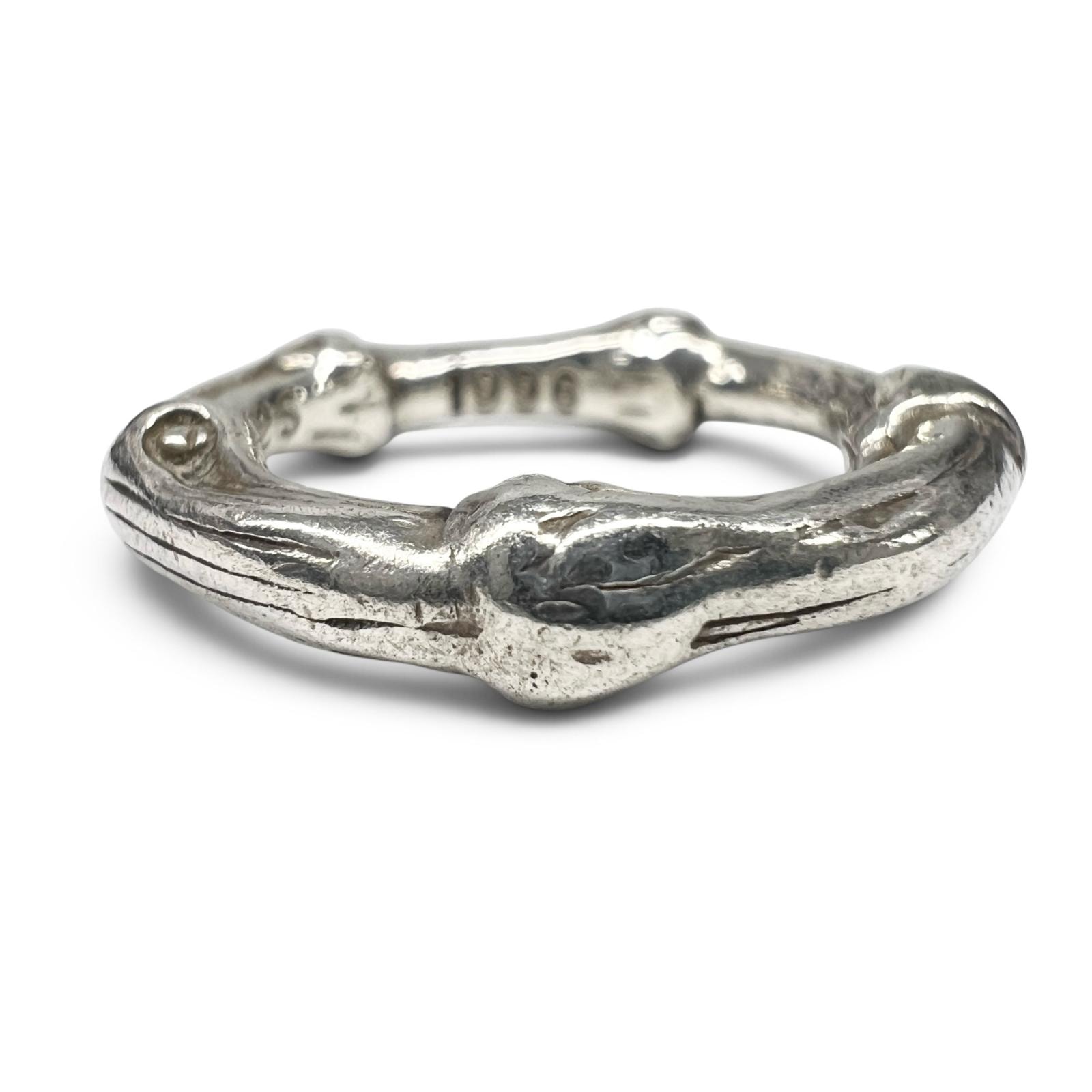 TIFFANY 極美品 ティファニー バンブー ヴィンテージ リング 指輪 11.5~12号 シルバー SV925 Aランク 中古 鑑定済 ティファニーリング