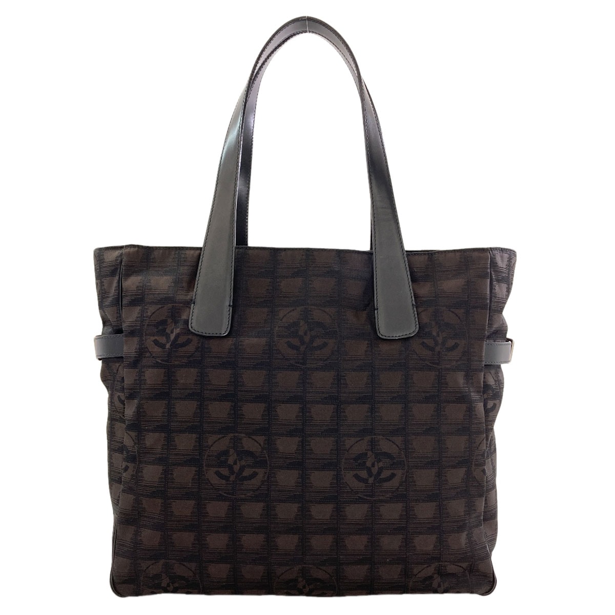 CHANEL シャネル ニュートラベルラインGM トートバッグ ナイロンジャガード レディース [中古]
