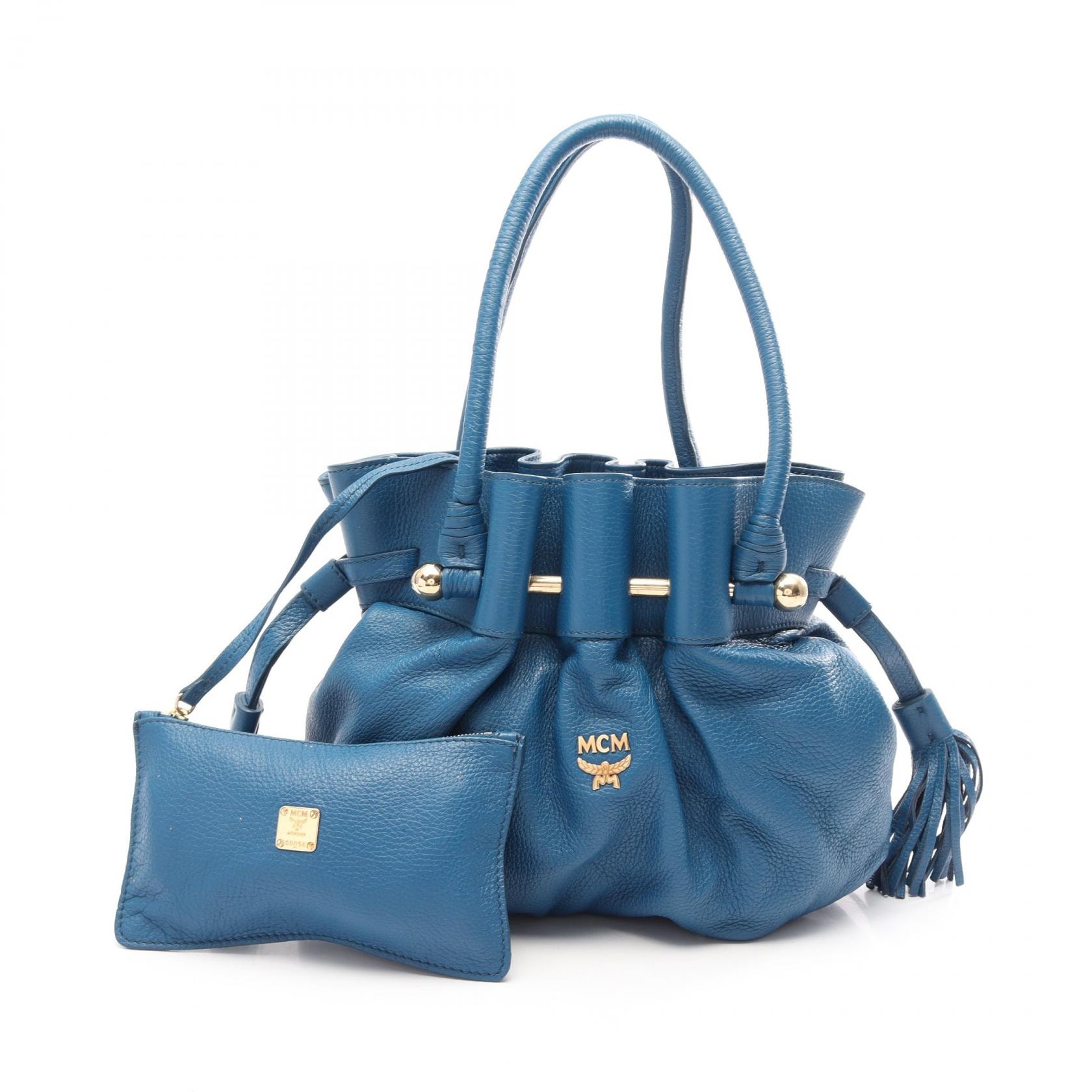 エム・シー・エム MCM ショルダーバッグ バッグ レザー レディース ブルー系 【中古】