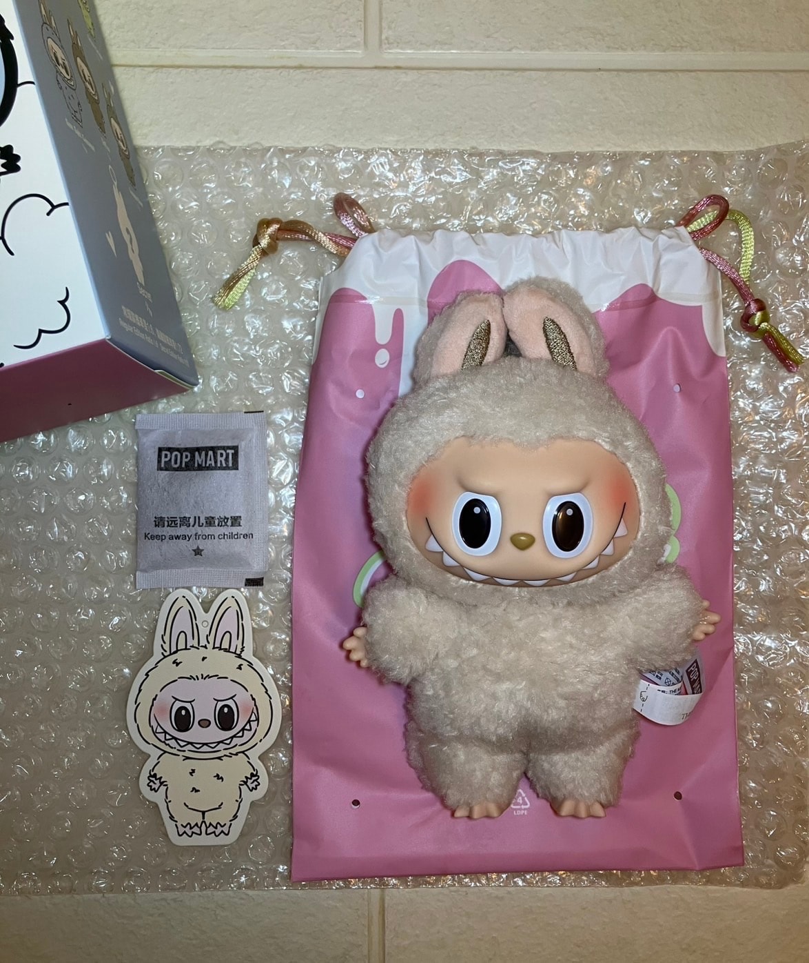 POP MART THE MONSTERS (LABUBU) Exciting Macaron Plush Series SOYMILK