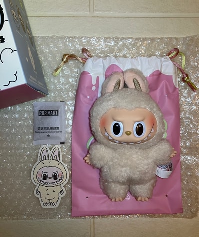 POP MART THE MONSTERS (LABUBU) Exciting Macaron Plush Series SOYMILK