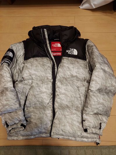 Supreme x The North Face Nuptse Jacket "White Paper Print"