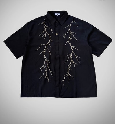 新品未使用 GAKKIN 雷鳴 SHIRT BLACK WACKOMARIA