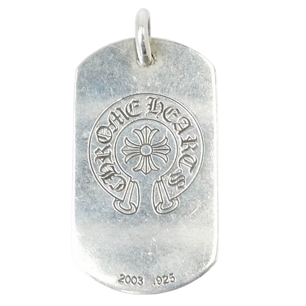 Chrome Hearts Kyosuke Himuro Large Dog Tag Necklace Top "Silver"