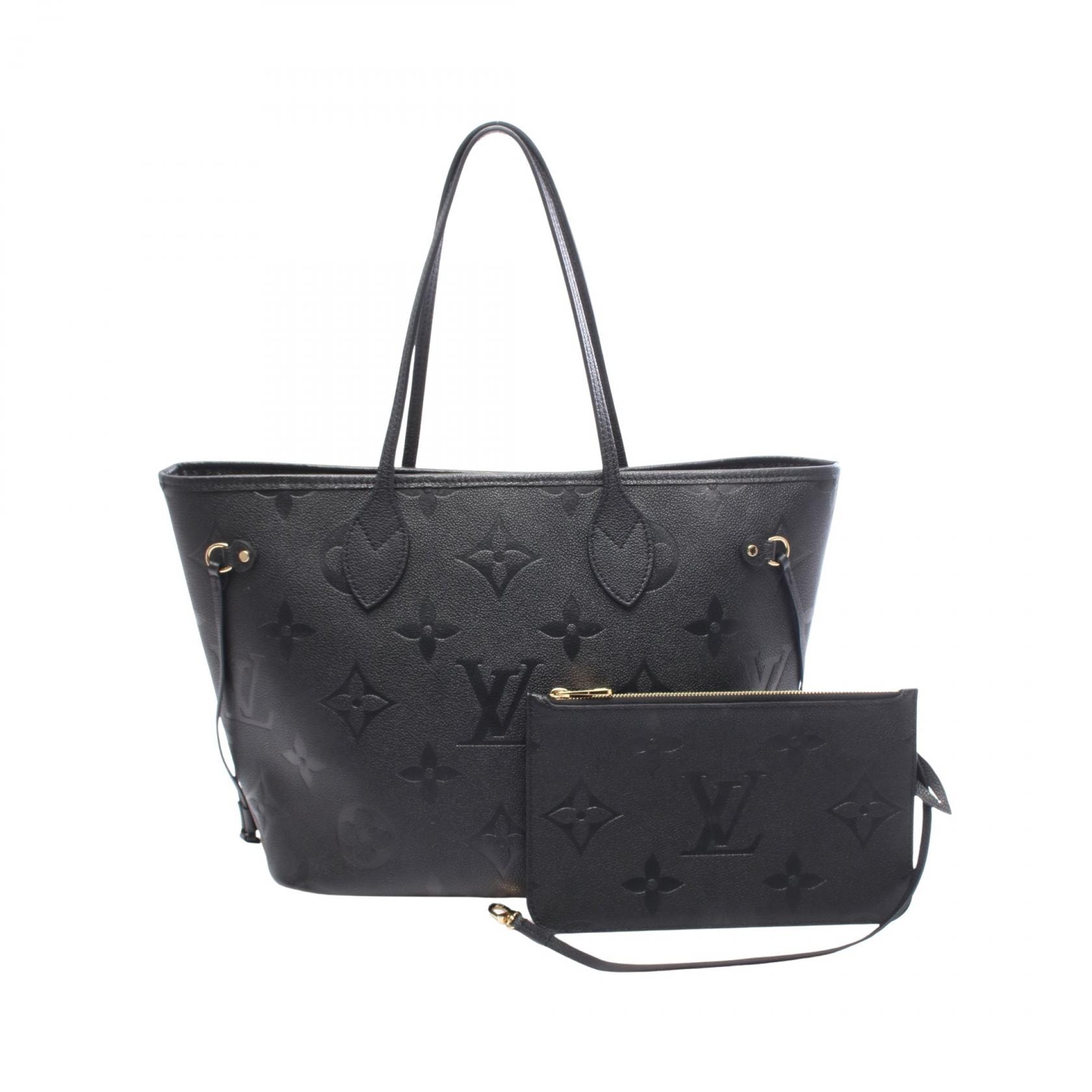ルイ・ヴィトン LOUIS VUITTON ネヴァーフルMM モノグラムアンプラント ノワール トートバッグ バッグ レザー レディース ブラック系 M45685 【中古】