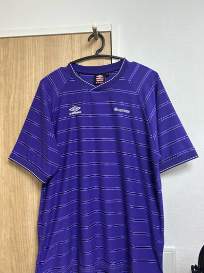 Supreme x Umbro Stripe Soccer Jersey "Purple"