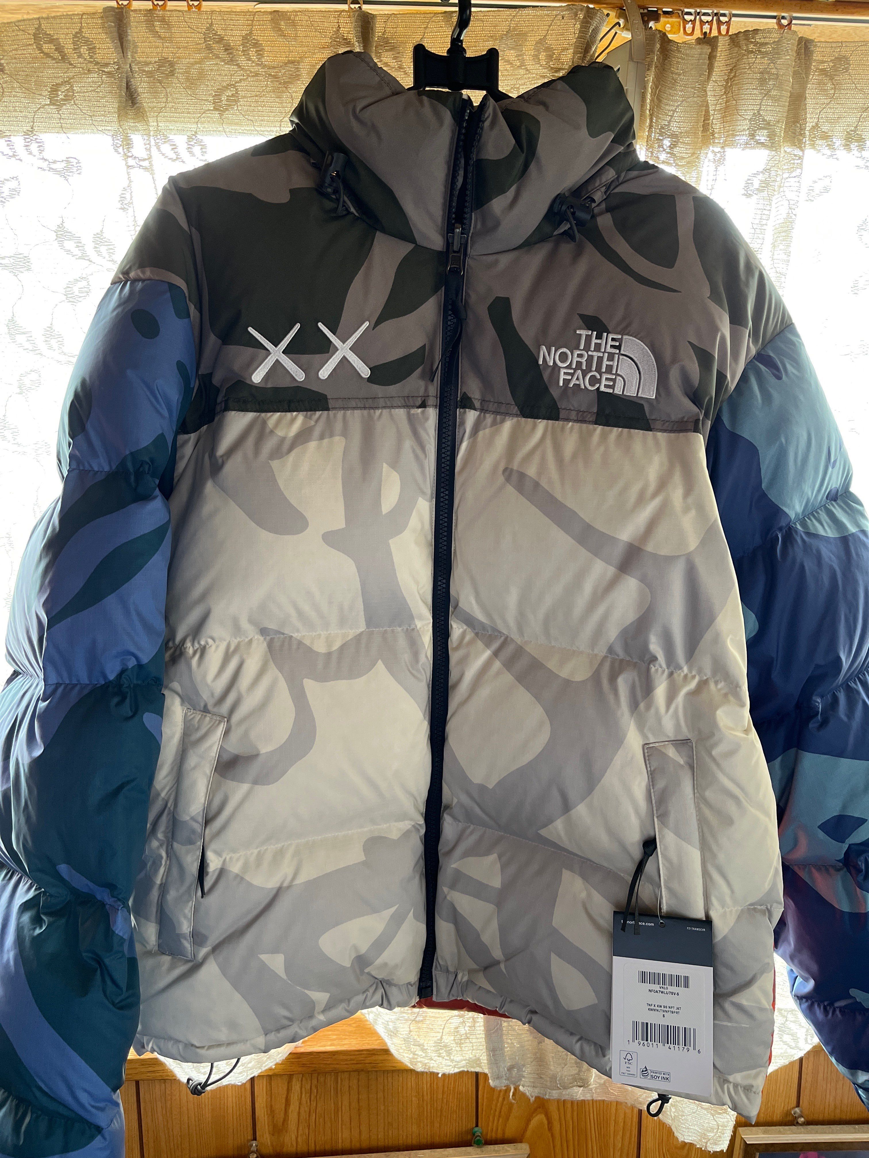 The North Face Kaws Nuptse Jacket "Grey Blue"