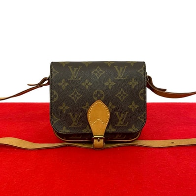 LOUIS VUITTON ルイヴィトン カルトシエール モノグラム レザー PVC ショルダーバッグ ブラウン
36930