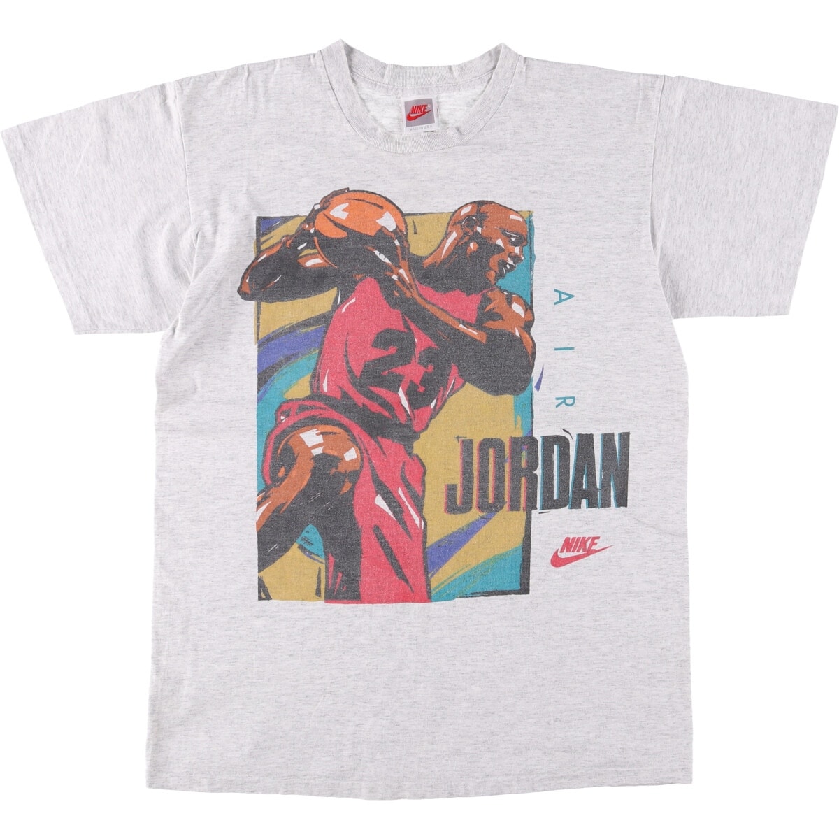 古着 90年代 ナイキ NIKE AIR JORDAN 銀タグ スポーツTシャツ USA製 メンズL相当 ヴィンテージ/eaa571140