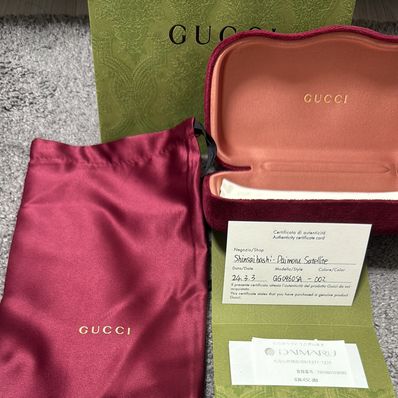 GUCCI Round-Frame Sunglasses "Shiny Black"