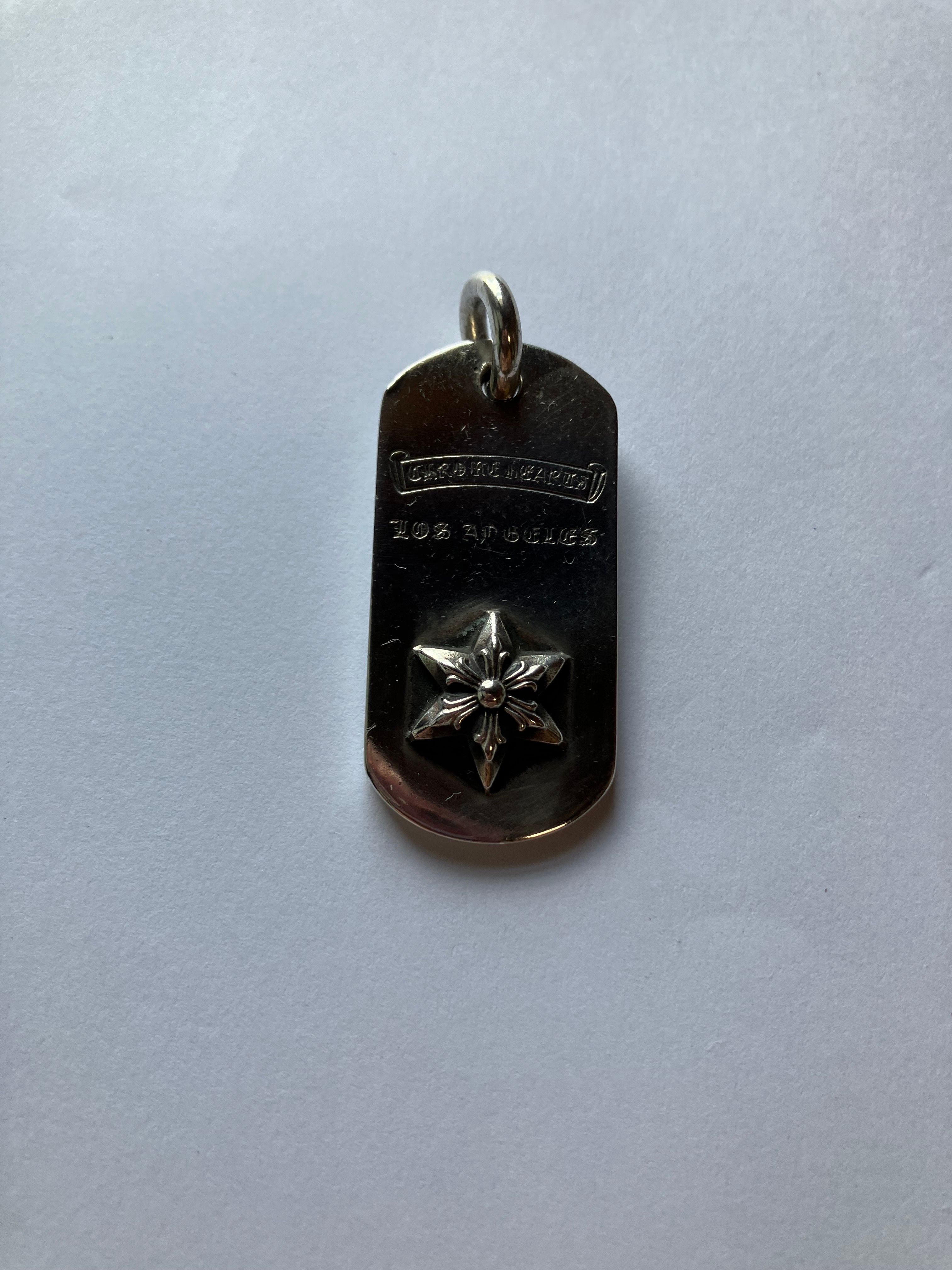 Chrome Hearts Dog Tag S New La Raysdor "Silver"